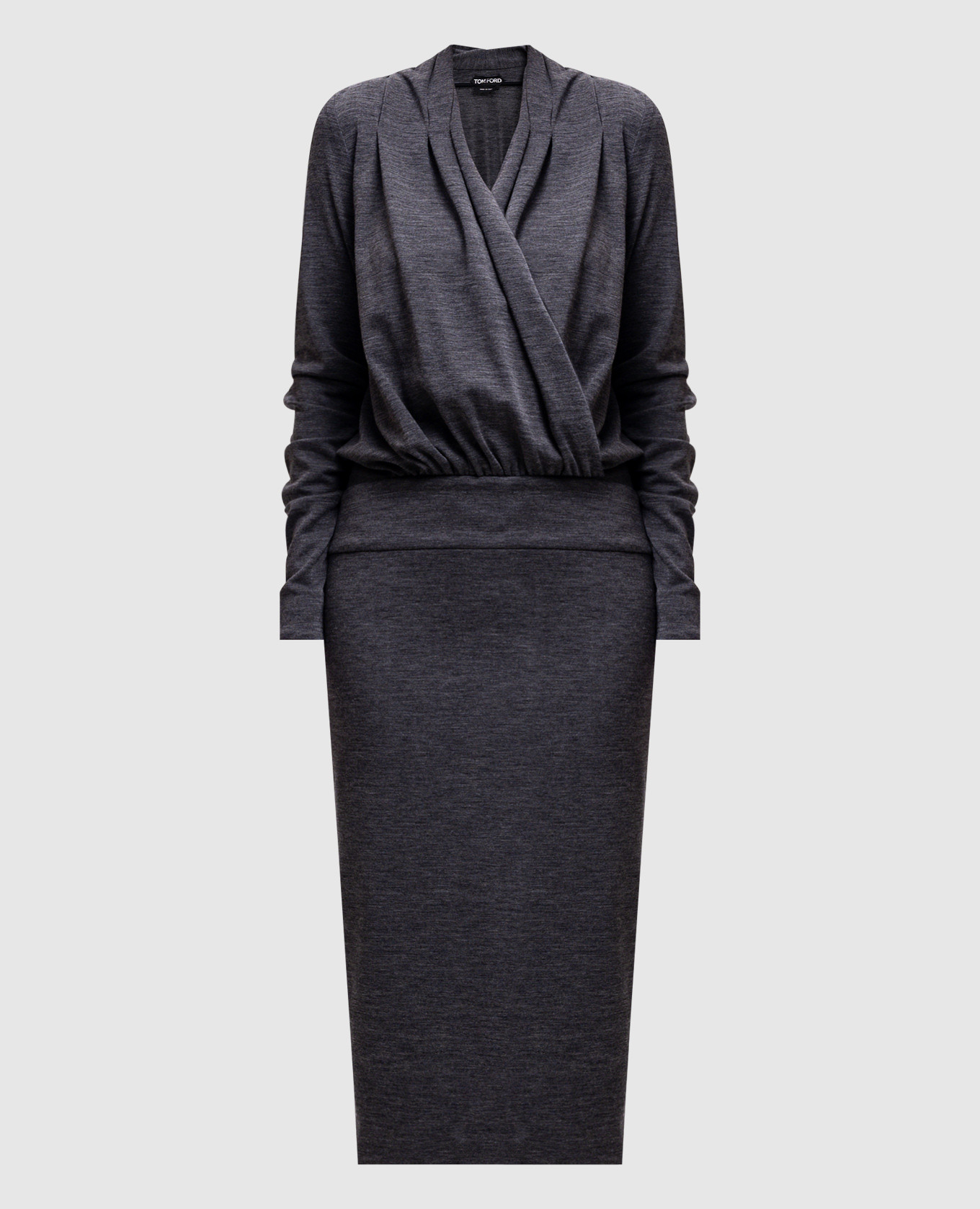 

Gray midi dress with wool Tom Ford, Grey