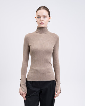 PROENZA SCHOULER Beige Belle silk and cashmere turtleneck R2537348KS052