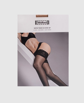 Wolford Beige stockings with lace 20 den 21223
