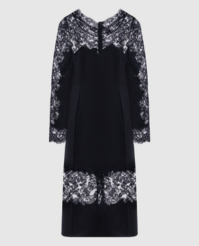Ermanno Scervino Black dress made of wool, silk and cashmere D472Q343WHB