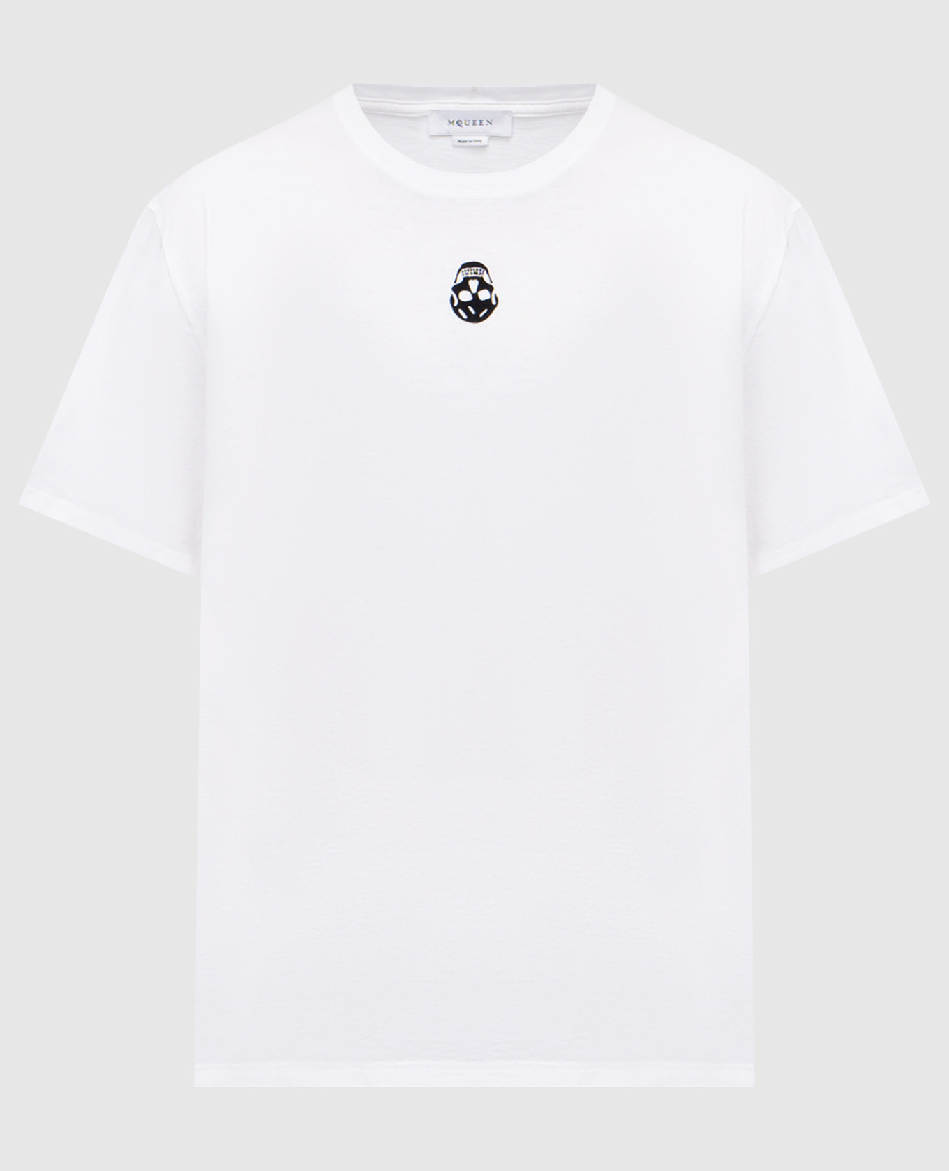 

White T-shirt with logo emblem Alexander McQueen