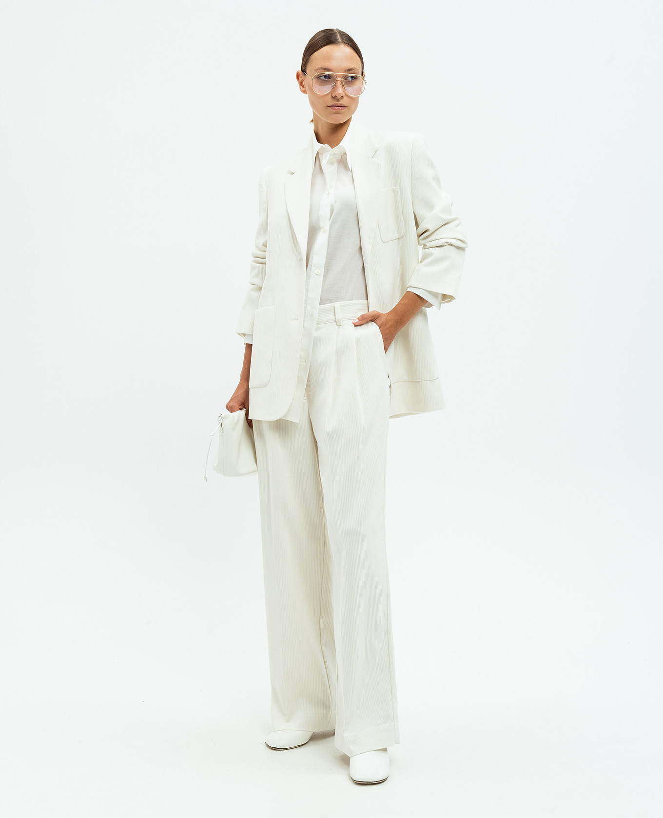 White asymmetric blouse Toteme 2