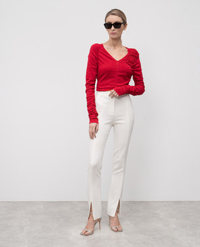 Twinset Red long sleeve with applique 251AP3074