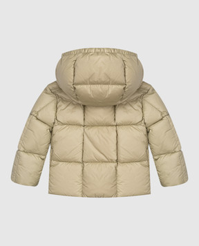 Moncler ENFANT Children's green down jacket with logo patch K29511A00018597YF