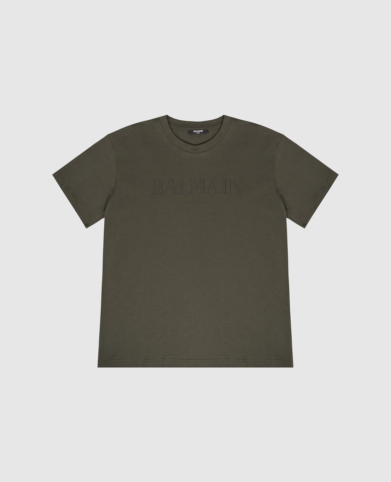 Children&#39;s green T-shirt with logo Balmain