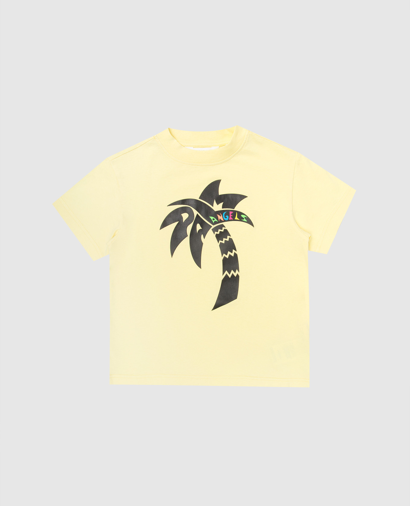 

Children's yellow T-shirt with a print Palm Angels