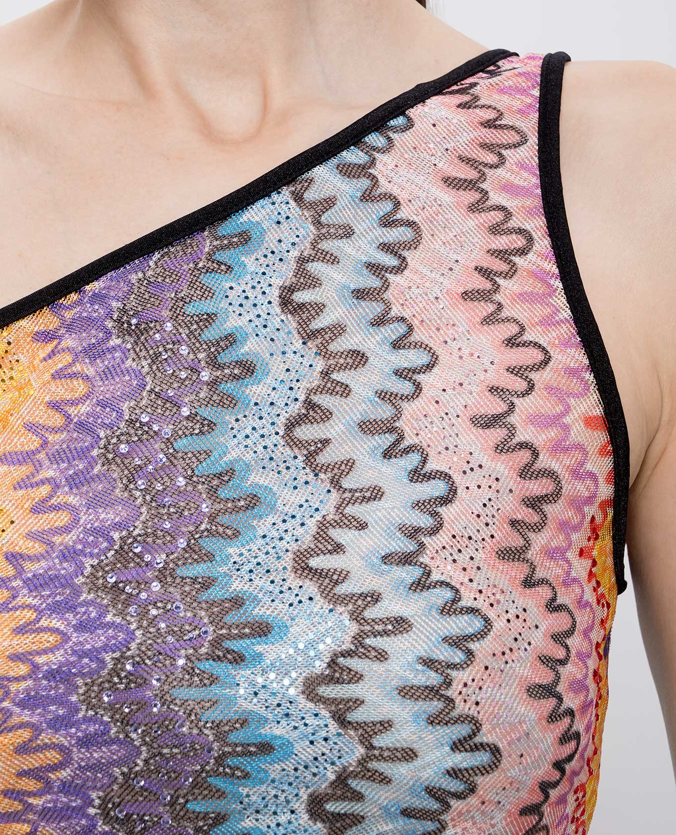 One-shoulder top with crystals Missoni 5
