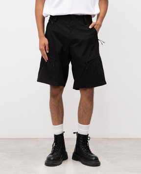 Riotdivision RD-CWCS black shorts with logo patch RDCWCSGEN1