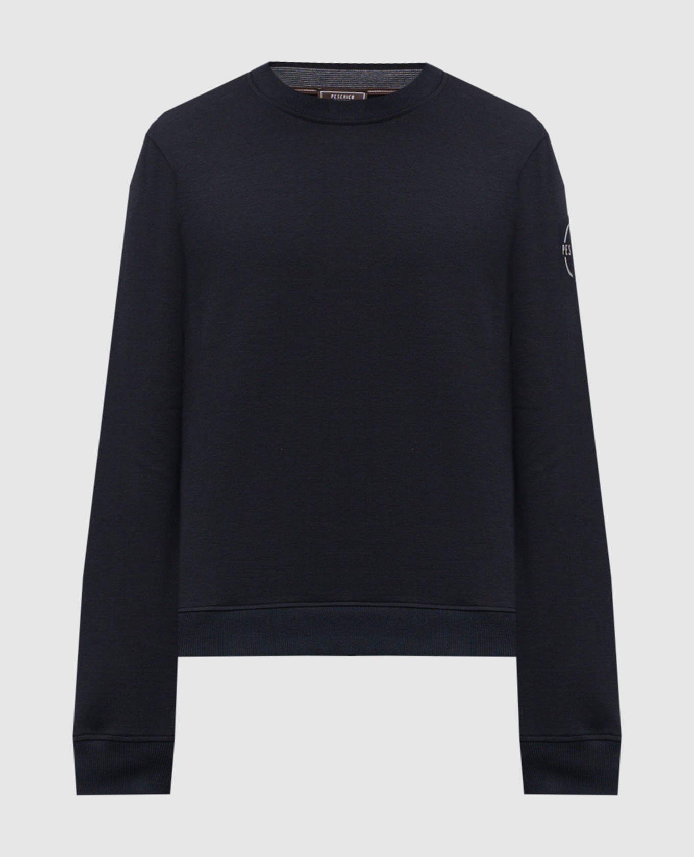 Blue sweatshirt with logo print Peserico