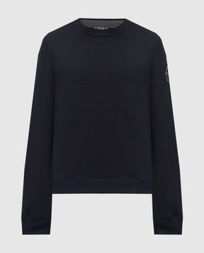 Peserico Blue sweatshirt with logo print R57008J0Q10081D