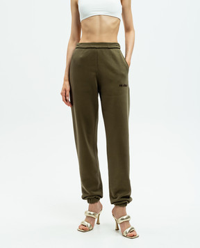 The Attico Penny logo joggers in green 247WCP34JF03