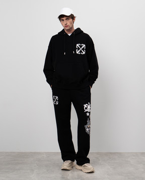 Off-White Dragon logo hoodie in black OMBB085F24FLE00I