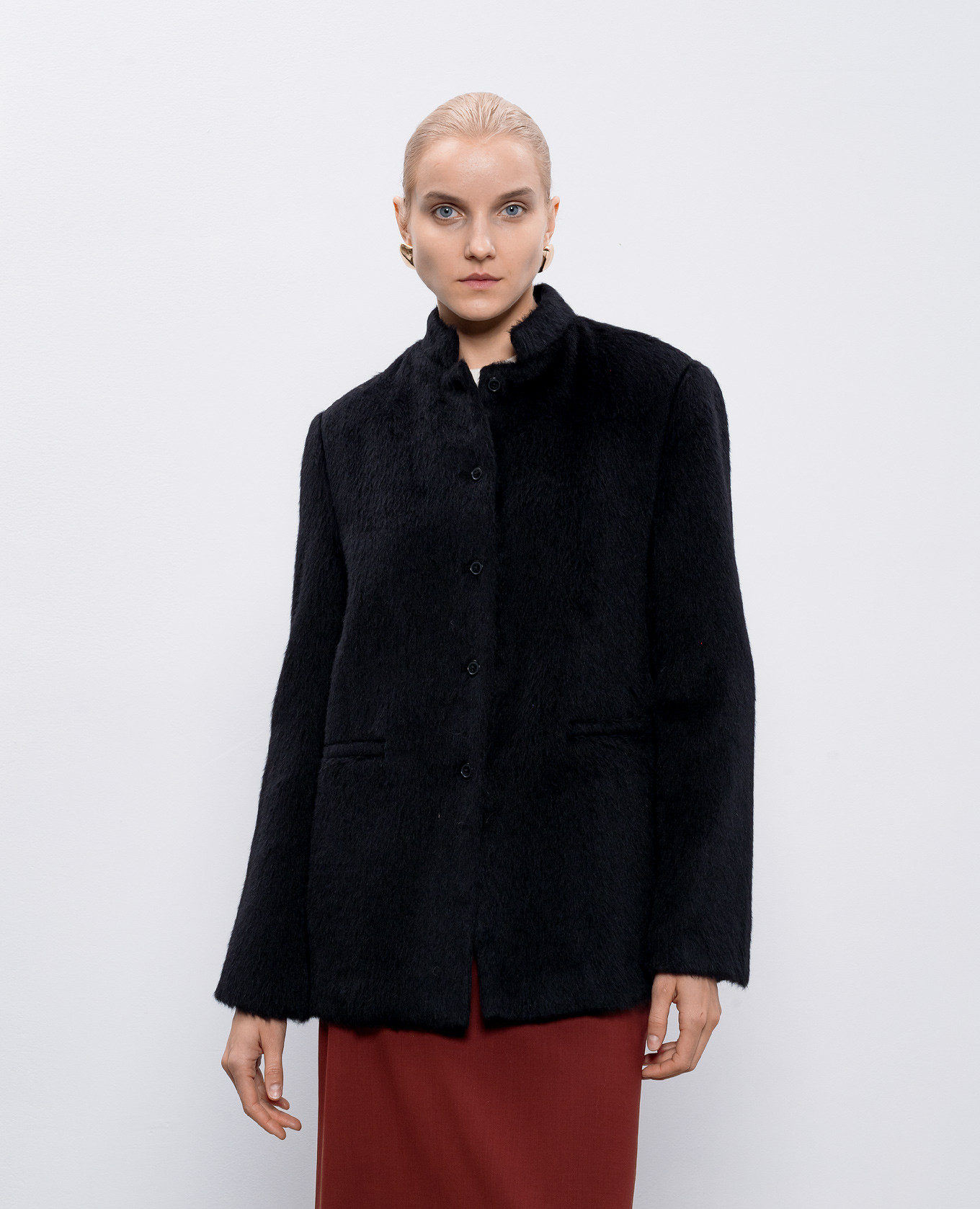 

Black FIDAN jacket with wool Lou Lou Studio