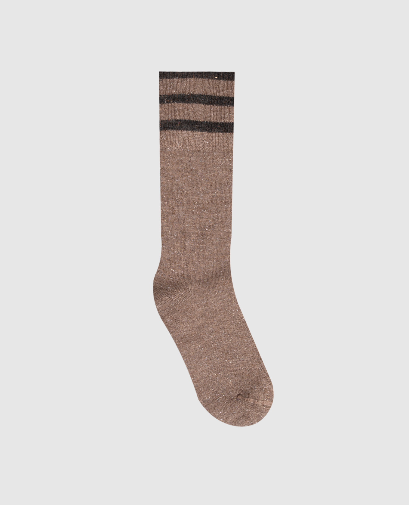 

Brown cashmere socks with lurex Brunello Cucinelli