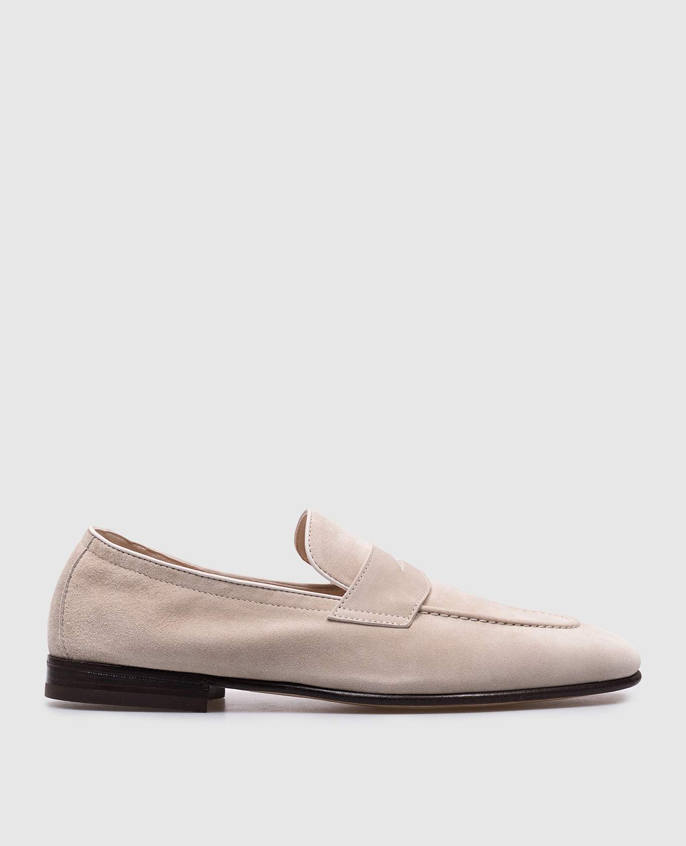 Gray suede loafers Brunello Cucinelli