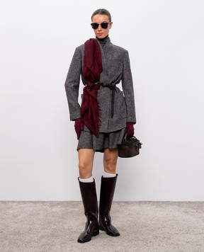 Brunello Cucinelli Gray cashmere and silk turtleneck M13800063