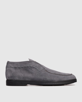 Stefano Ricci Grey suede deserts with emblem UC62G4181SDP