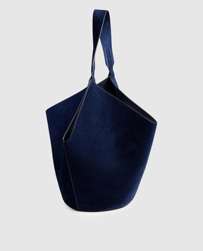 Khaite Blue suede Lotus bag HAITEBAG