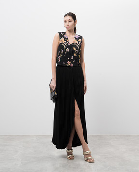 Twinset Black floral print vest 251TP2777