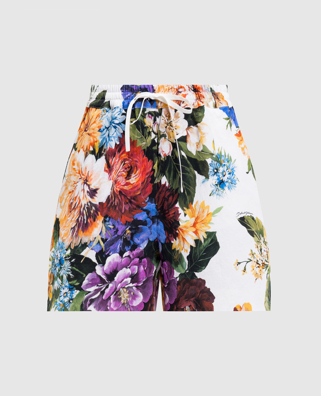 White shorts with floral print Dolce&Gabbana