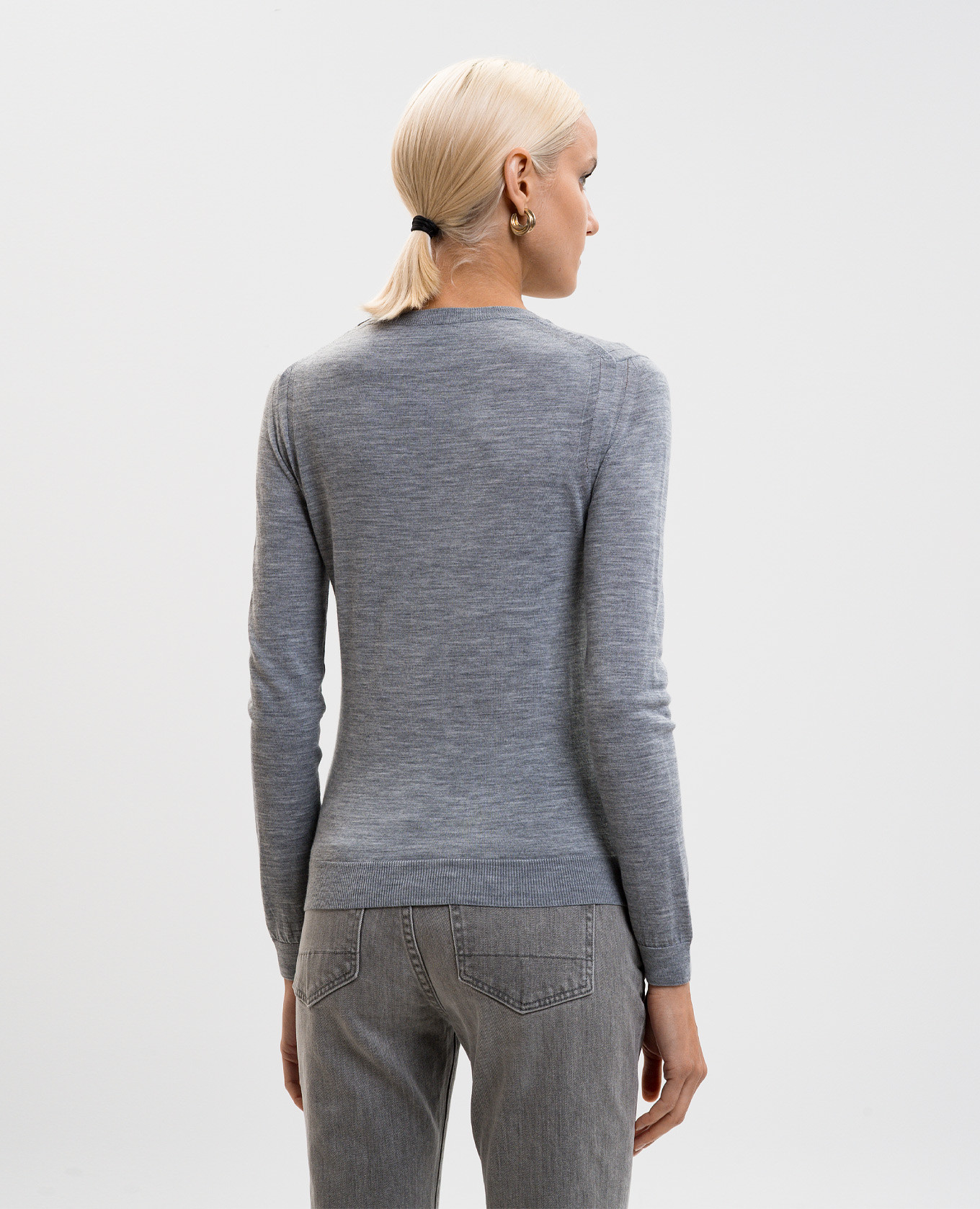 Grey melange wool jumper Tom Ford 4