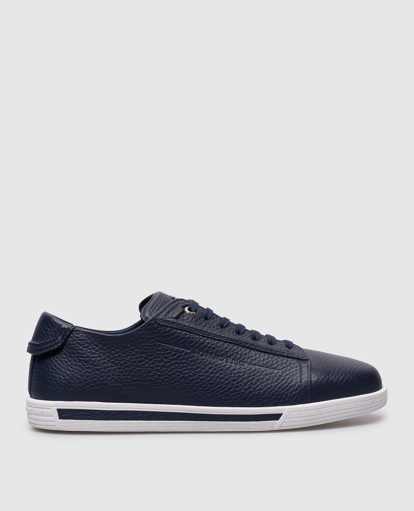 

Blue leather sneakers with logo Stefano Ricci