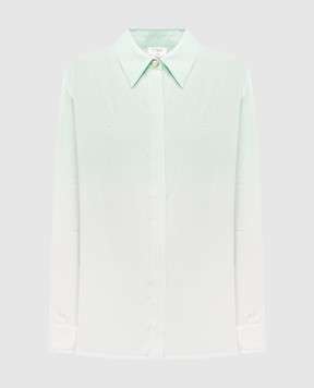 Casablanca Green blouse with emblem pattern WPF25SH19501