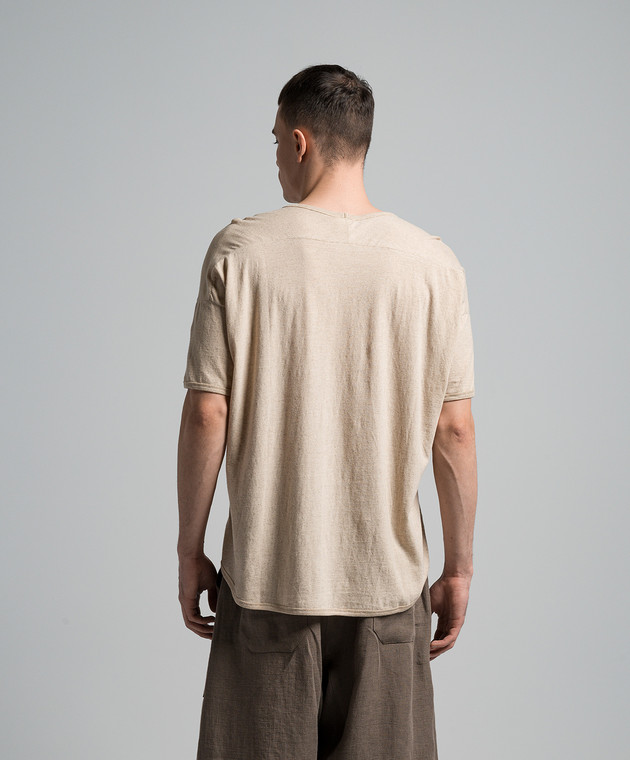 【関税込み】Jan-Jan Van Essche ベージュ #81 Tシャツ Jan Jan Van Essche - Beige t-shirt with linen TEE80 - shop