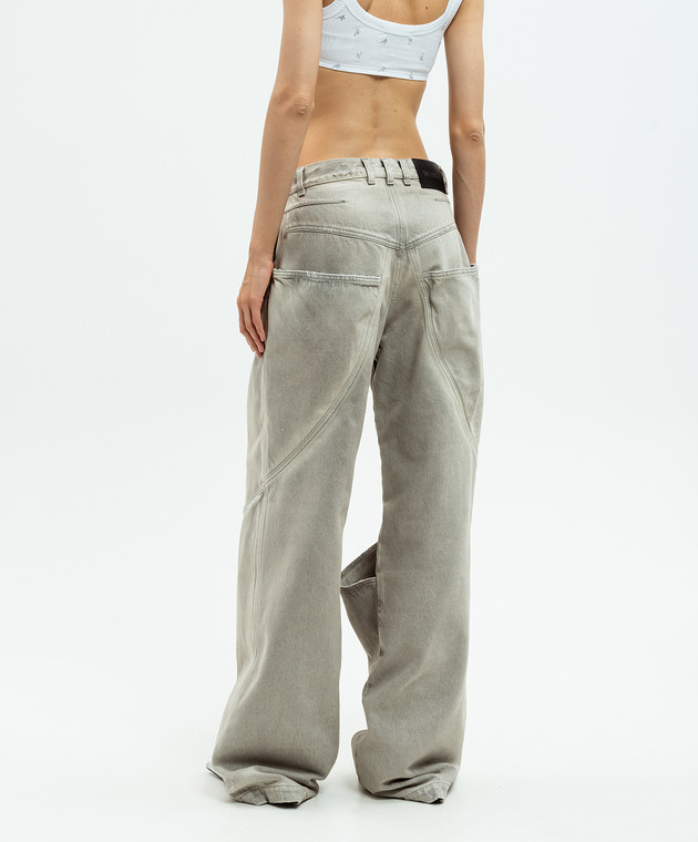 デニム・ジーパン THE ATTICO Used effect jeans Gray 247WCP198D089 The Attico Used Effect Jeans | ShopSimon