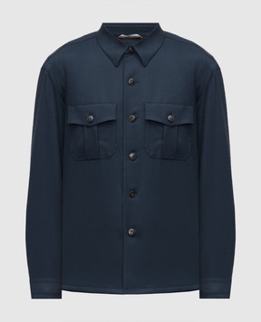 Canali Blue wool shirt AS0499831019
