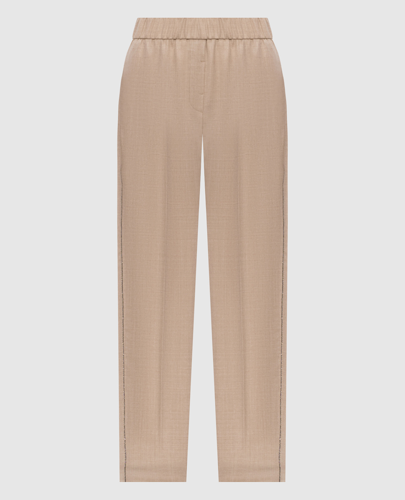 Beige wool pants Peserico