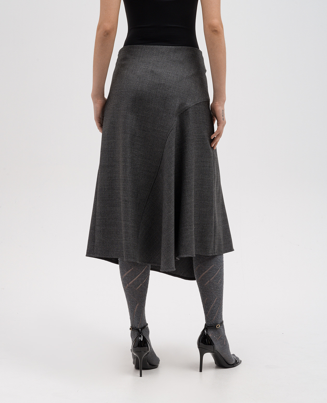 Gray skirt made of wool Brunello Cucinelli 4