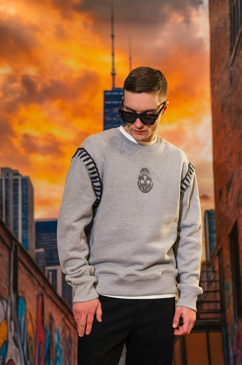

Gray sweatshirt with Skull embroidery Alexander McQueen, Grey