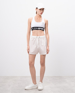 Prada White Re-Nylon Logo Shorts 22H8401WQ8