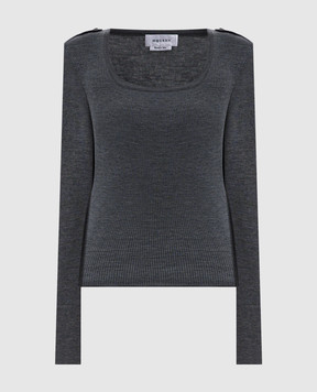 Alexander McQueen Grey ribbed wool jumper 817005Q1BCE