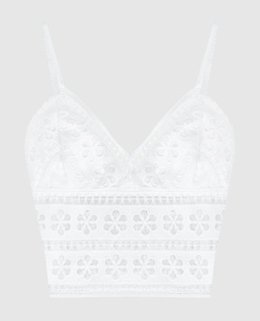 Charo Ruiz Melie white top with lace 241115
