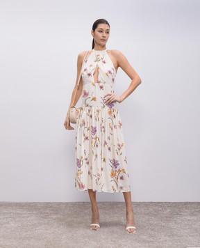 Twinset White floral print midi dress 251TP2771