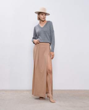 Ermanno Scervino Beige wool skirt D452O714IDF