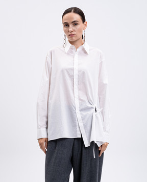 Y`S Yamamoto White shirt with drapery YMB07030