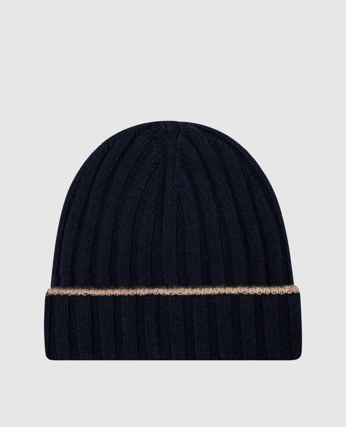 

Blue cashmere hat with fringe Brunello Cucinelli