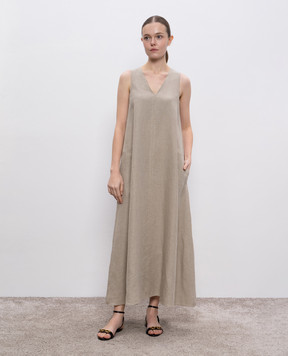 Max Mara Beige SIMEONE linen dress SIMEONE