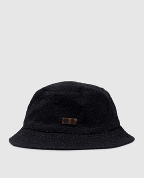 Vilebrequin Betty black panama with broderie embroidery BTTAV762