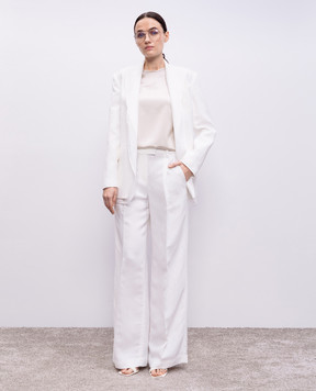 Brunello Cucinelli White double-breasted layered linen jacket MH1267340