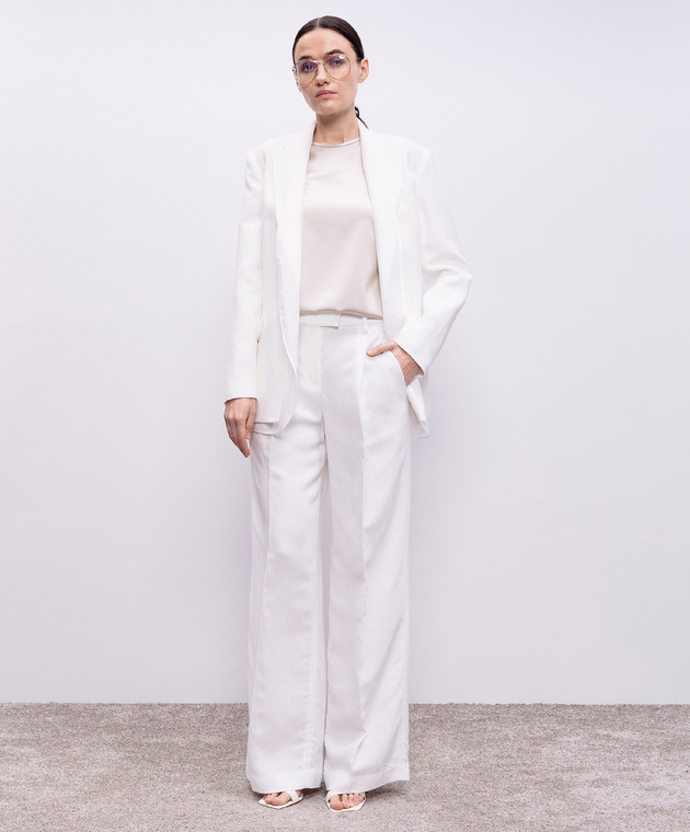 Brunello Cucinelli - White linen pants MH126P8884 - shop