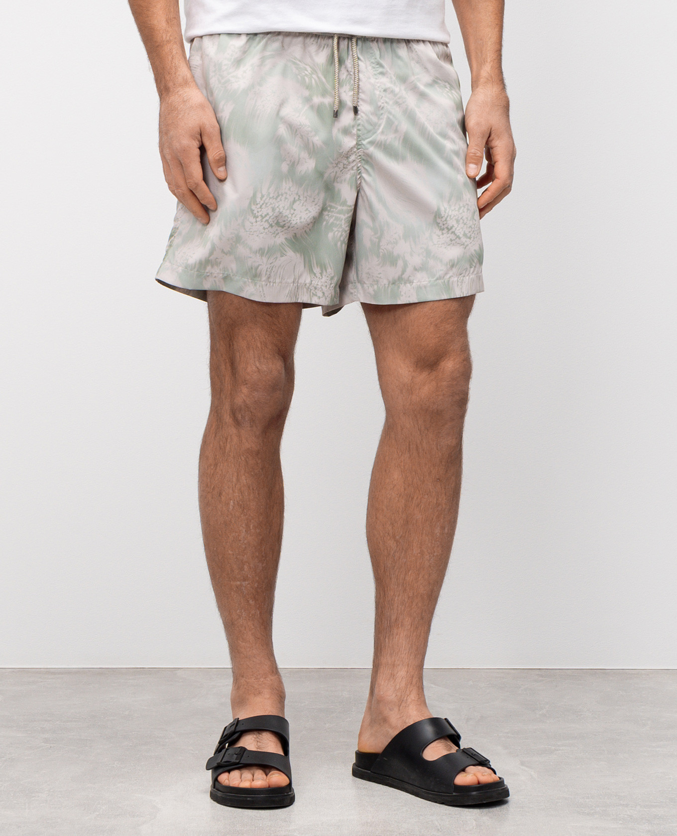 

Green printed swim shorts Agnona