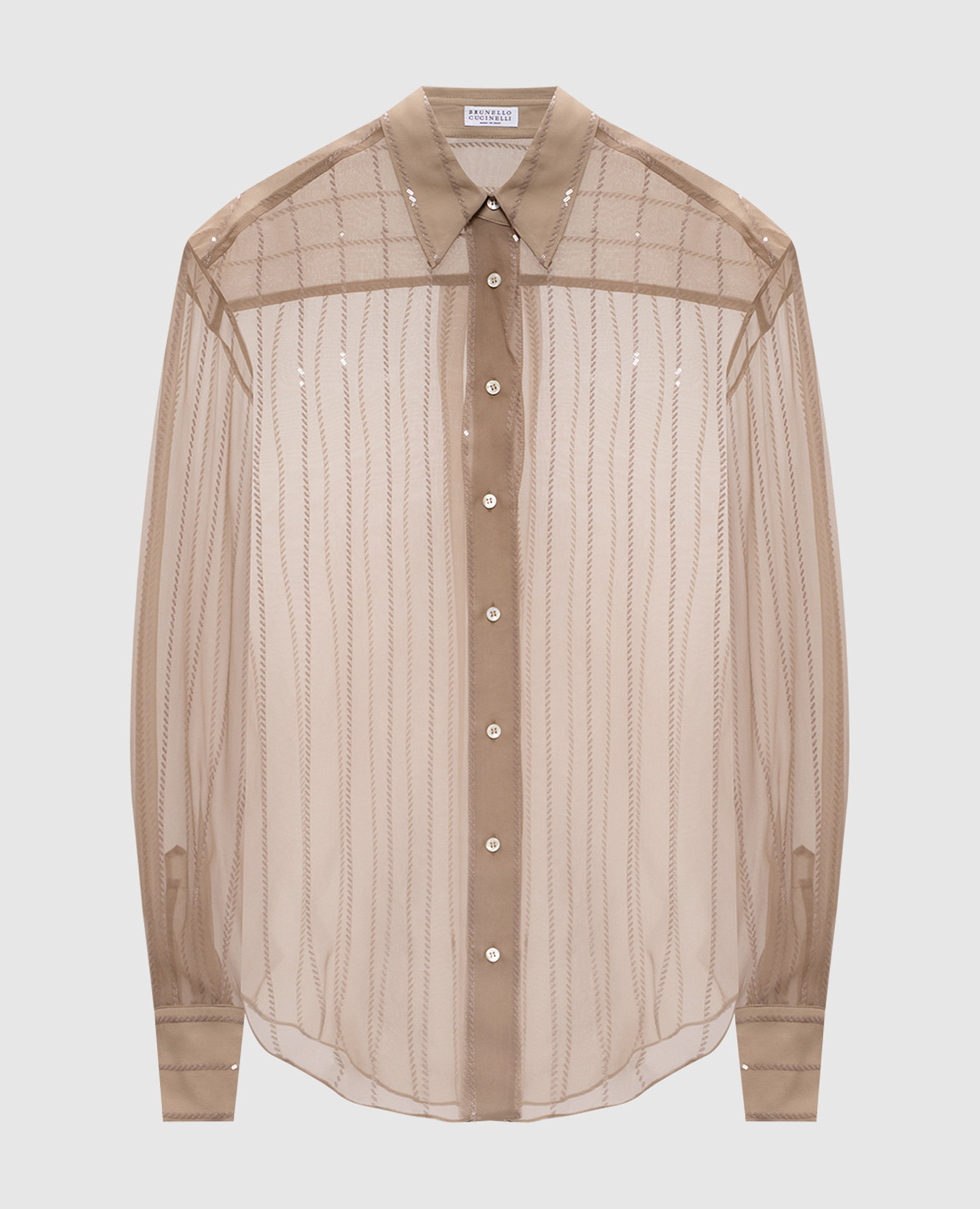 

Beige silk blouse with sequins Brunello Cucinelli