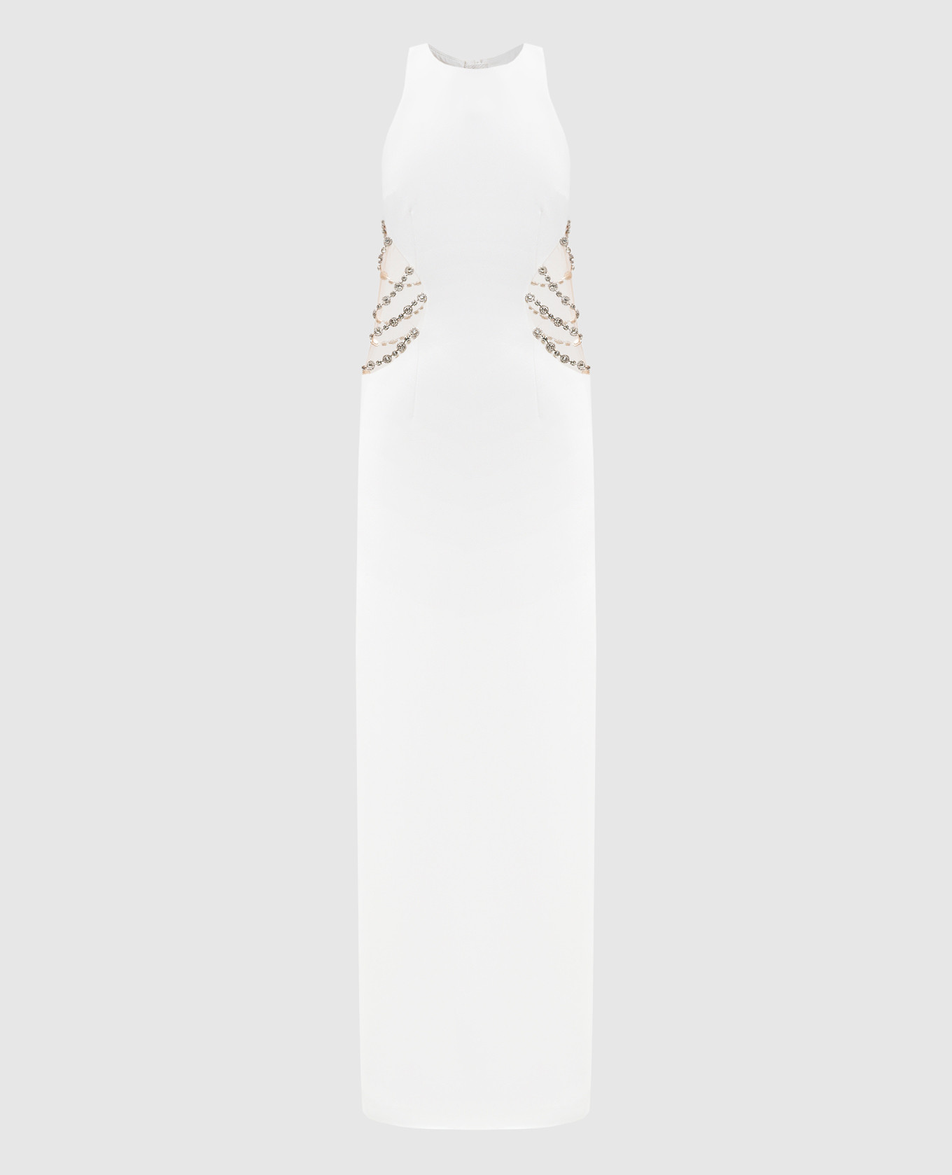 

White maxi dress with crystals Nissa