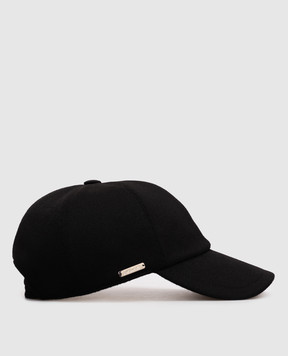 Enrico Mandelli Black cashmere cap CAP4014816