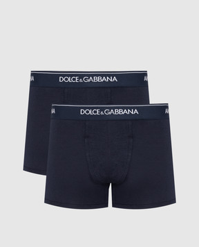 Dolce&Gabbana Set of blue boxer briefs with logo M9C07JONN95