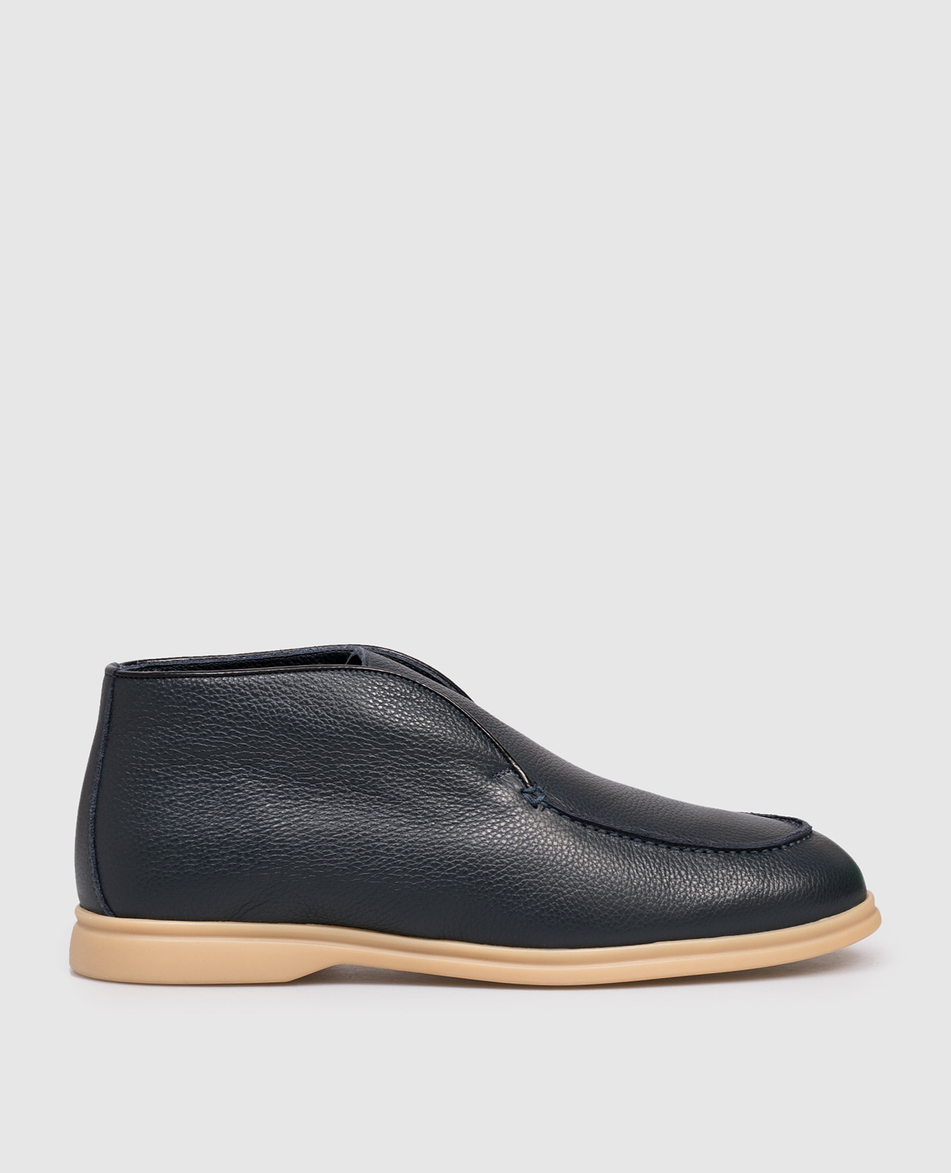Fusco Blue Leather Desert Boots